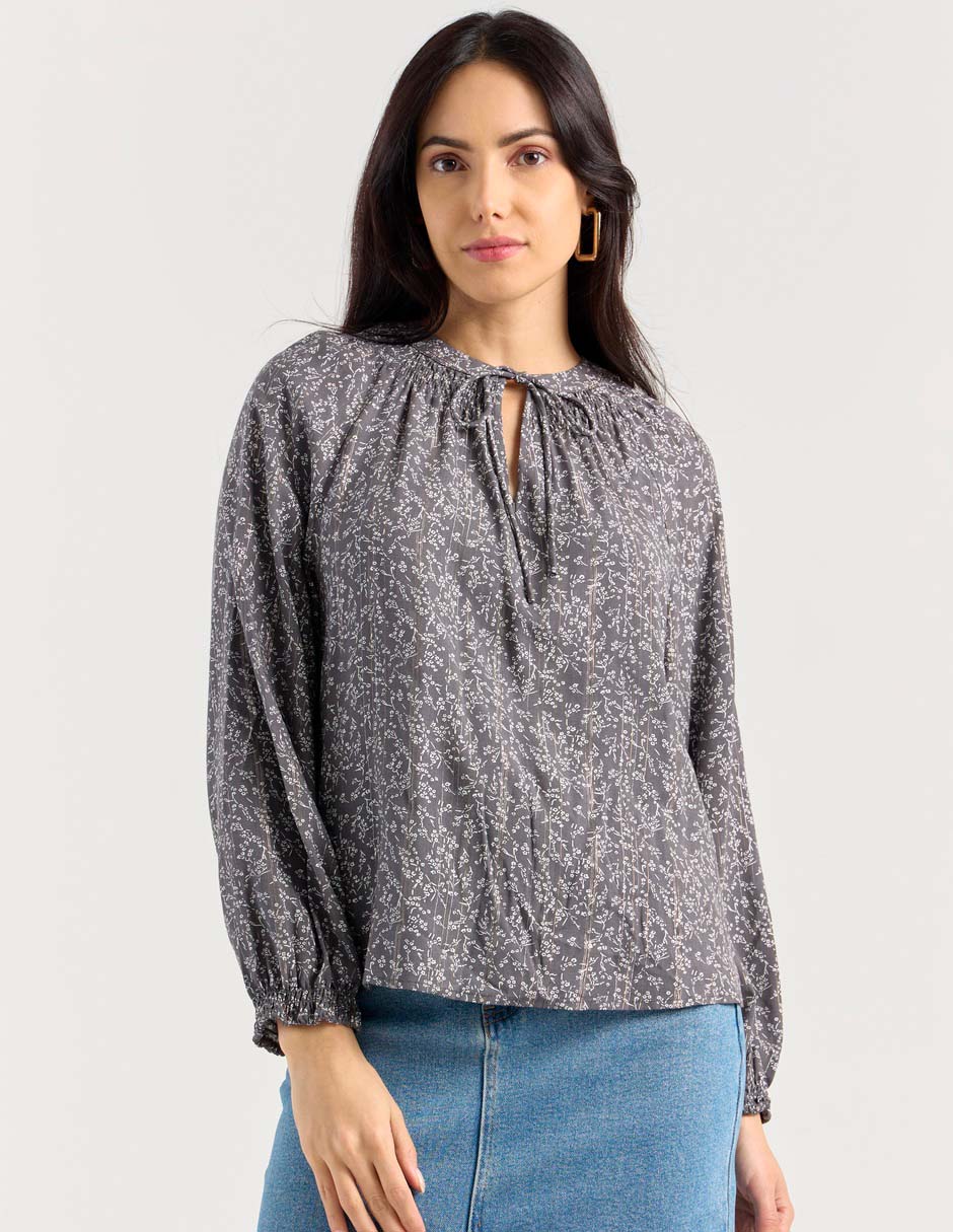 Blusa manga larga para mujer
