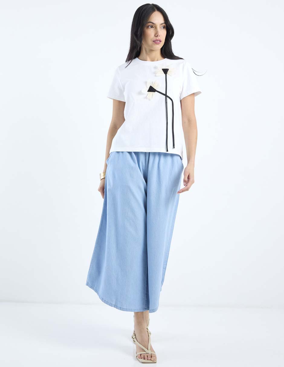 Pantalón coulotte amplio para mujer 3