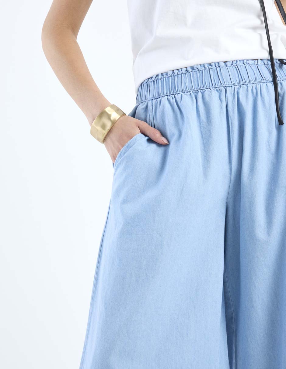 Pantalón coulotte amplio para mujer 4