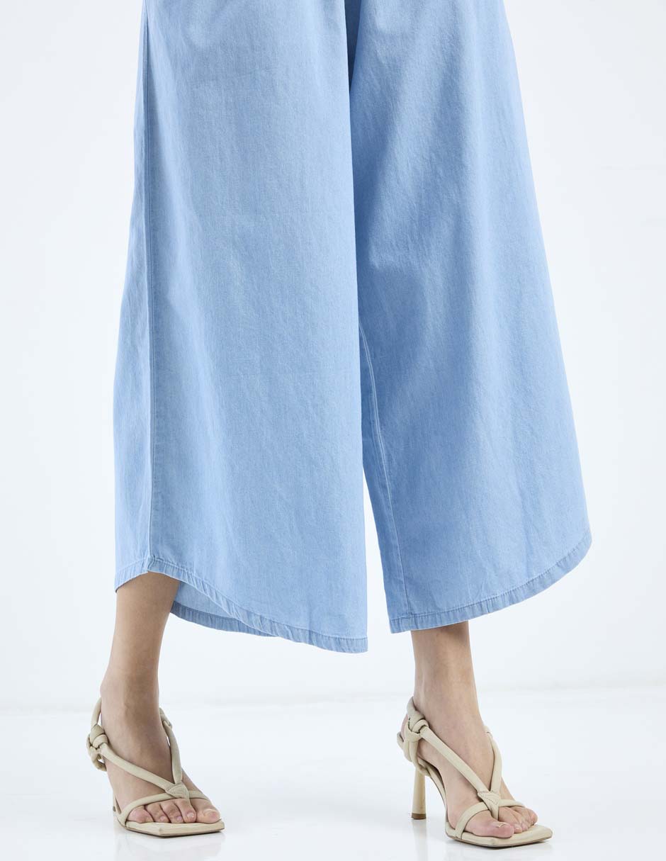 Pantalón coulotte amplio para mujer 5