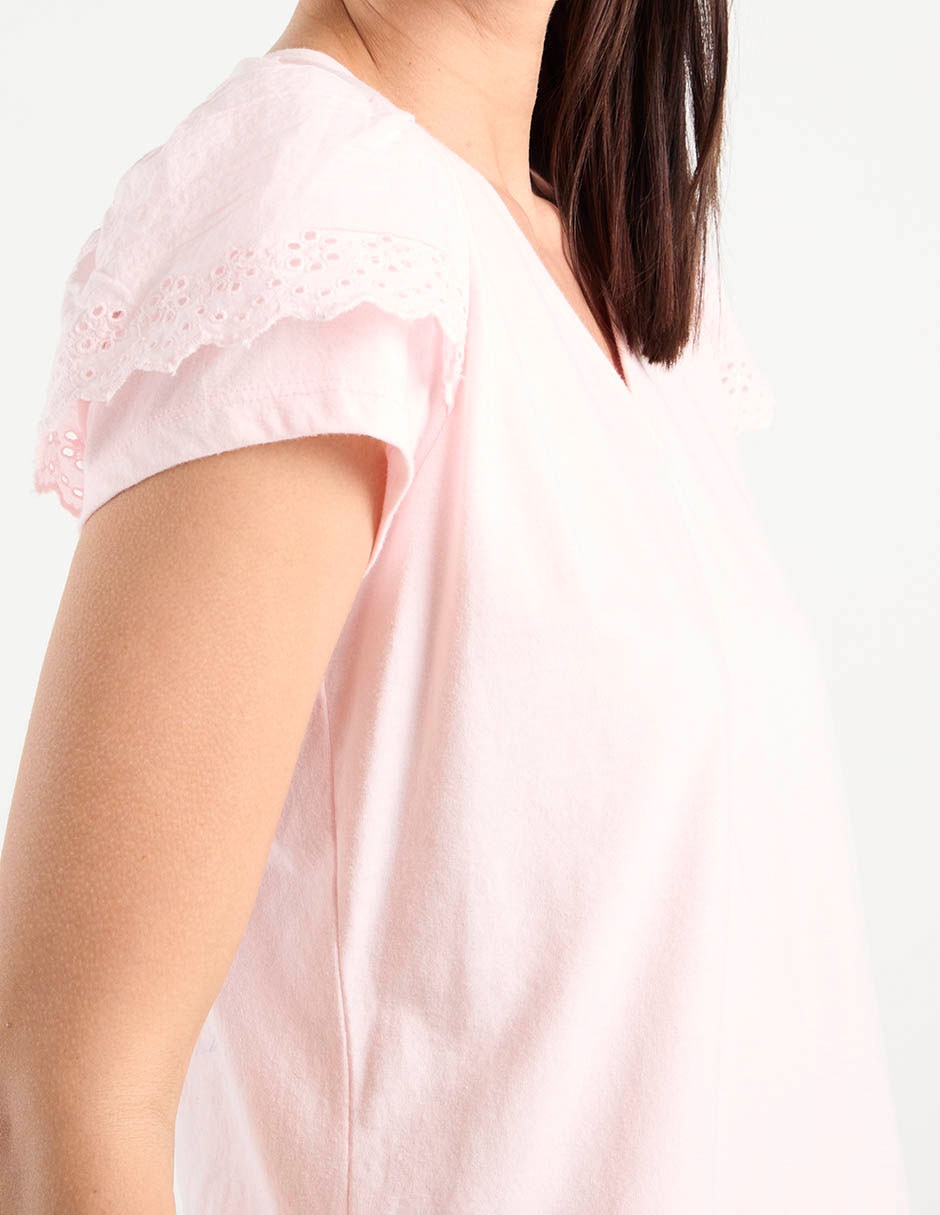 PLAYERA 2410491003-R2, EG, LILA PÁLIDO