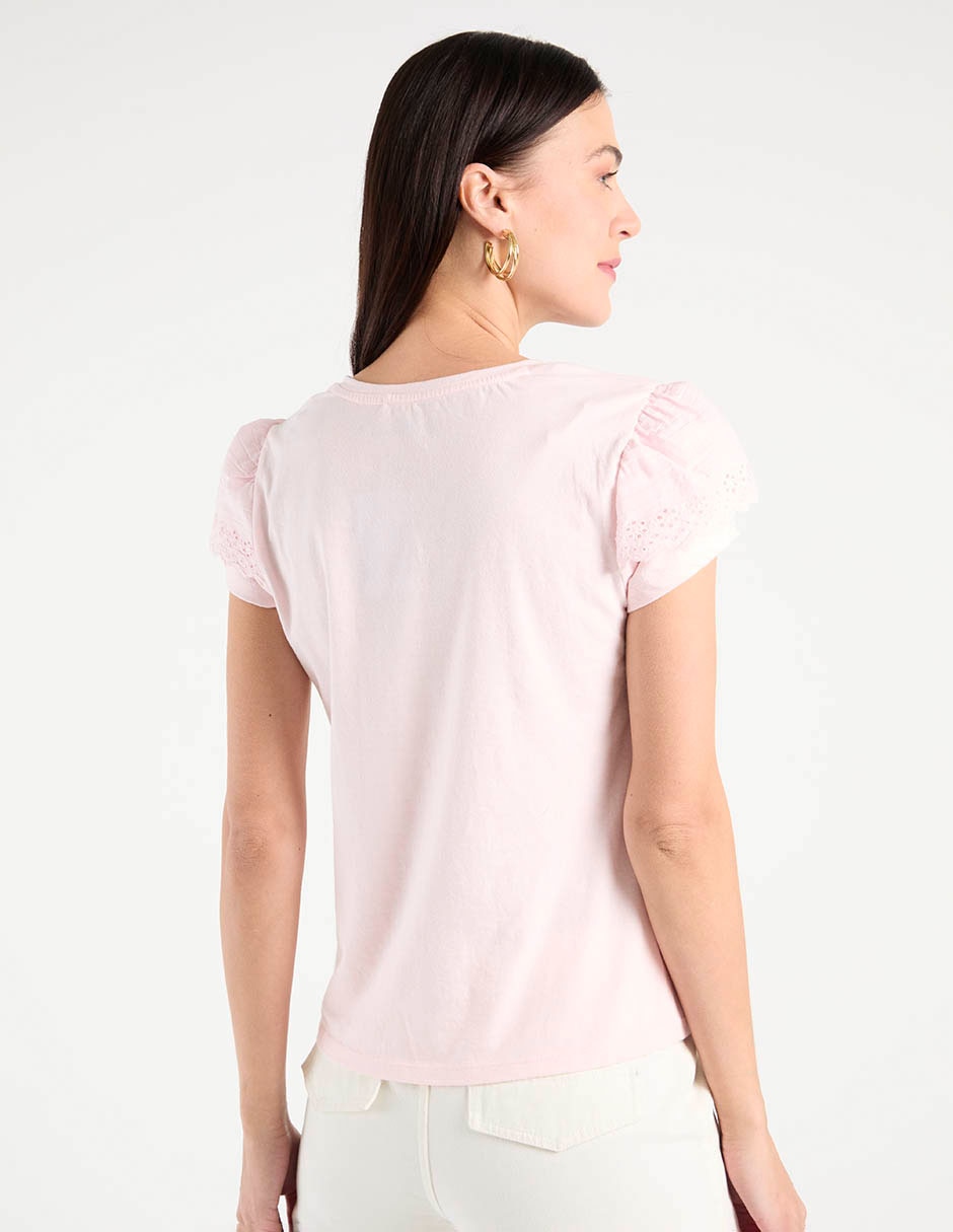 PLAYERA 2410491003-R2, EG, LILA PÁLIDO