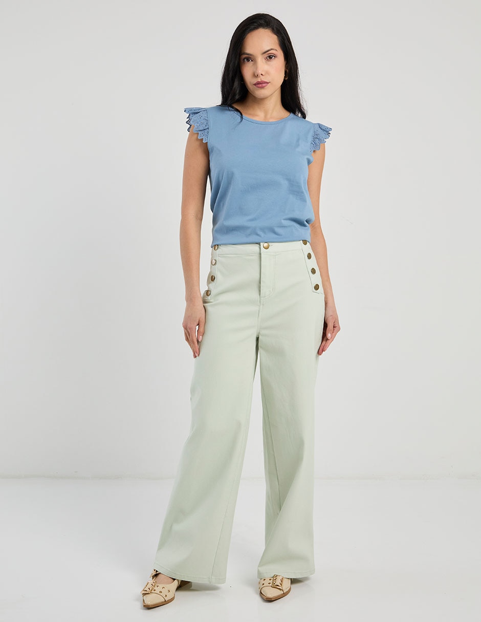 Playera manga corta cuello redondo para mujer 3