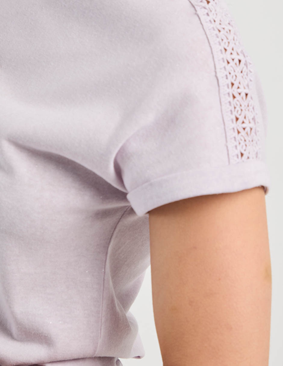 Playera manga corta cuello redondo para mujer 5