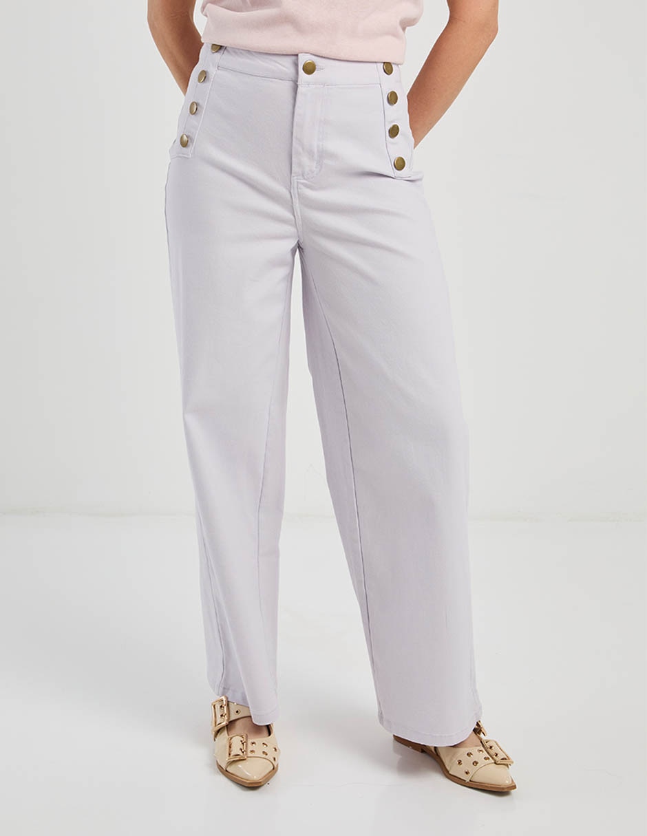 Pantalón relaxed wide leg para mujer