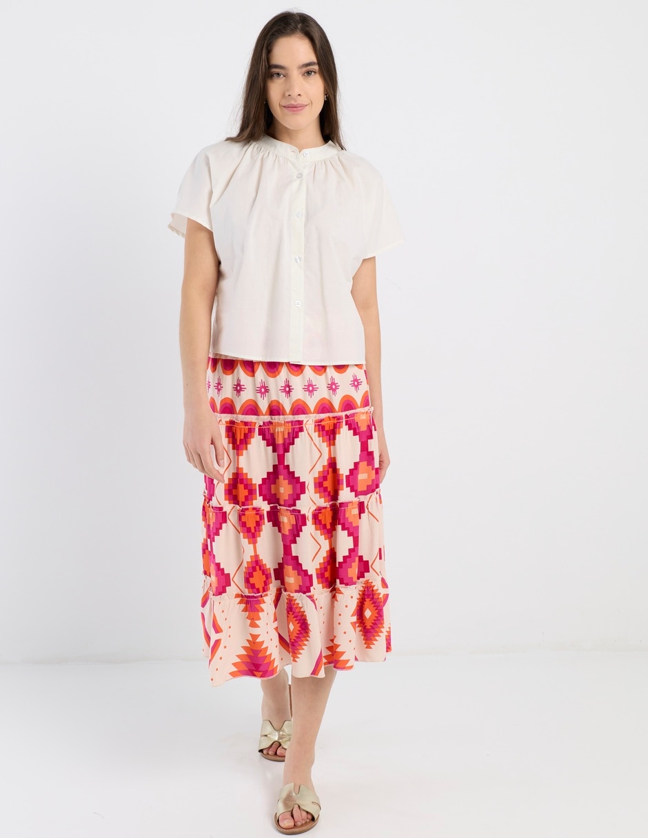Blusa Week By Weekend manga corta para mujer 3