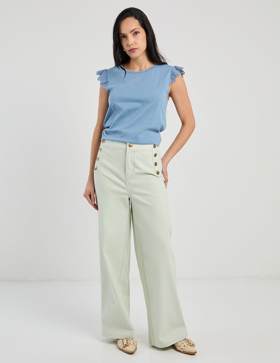 Pantalón relaxed wide leg para mujer 3