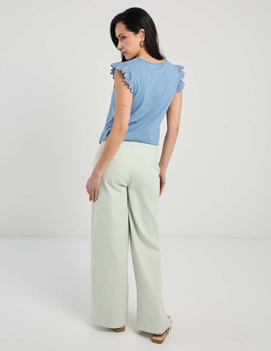 Pantalón relaxed wide leg para mujer 6
