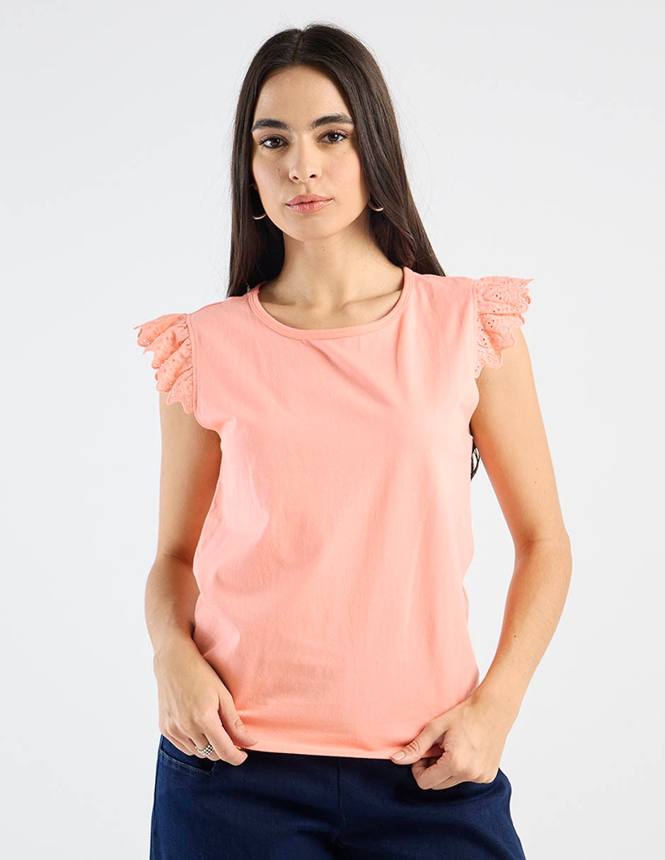 Playera manga corta Week By Weeked cuello redondo para mujer Playera manga corta Week By Weeked cuello redondo para mujer