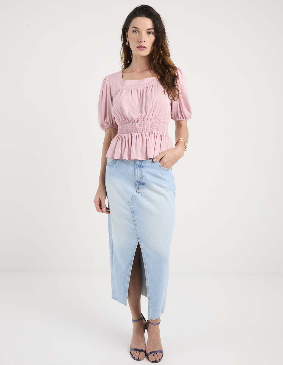 Blusa manga al codo para mujer 3