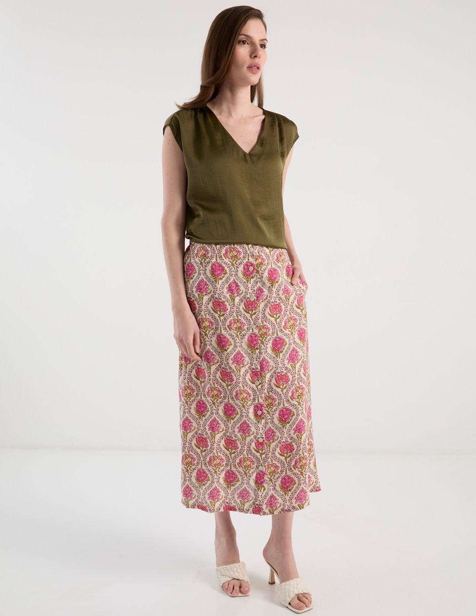 Falda crop a la cintura 3
