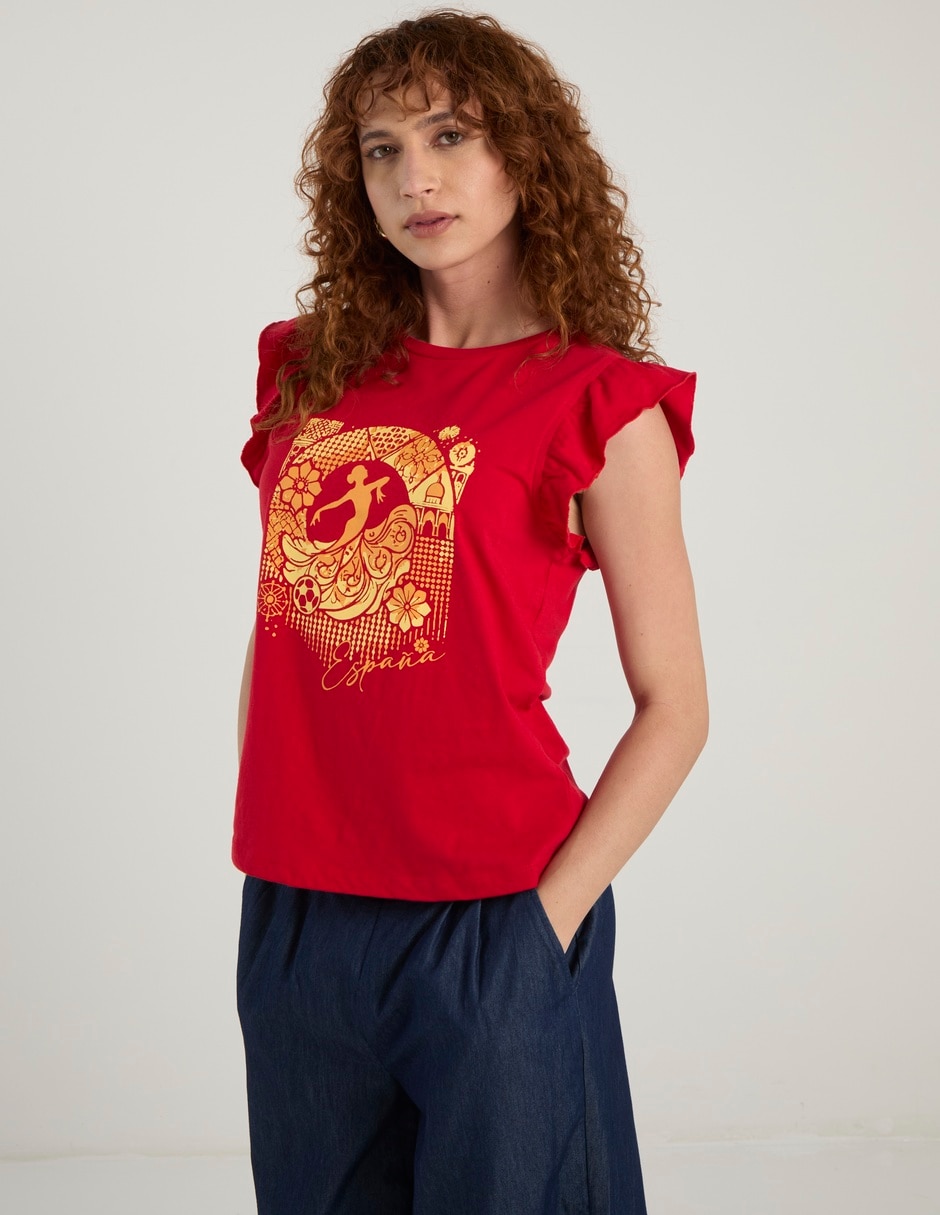 Playera manga corta cuello redondo para mujer 2