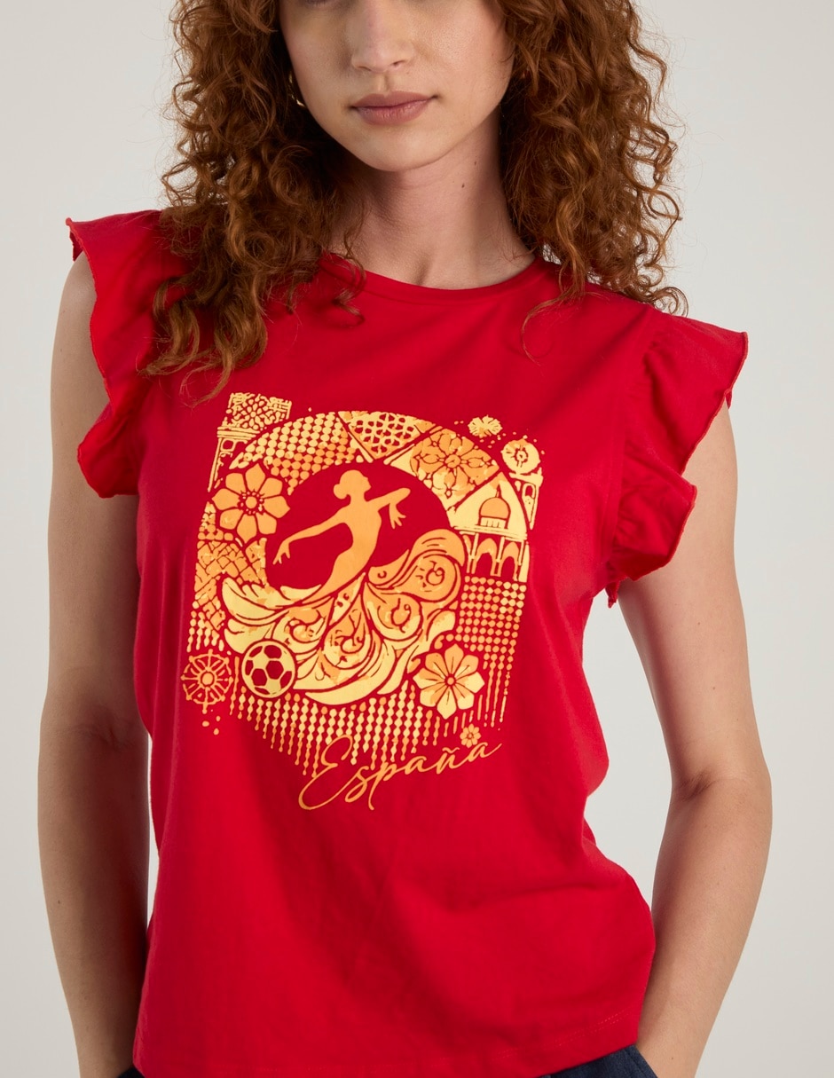 Playera manga corta cuello redondo para mujer 4