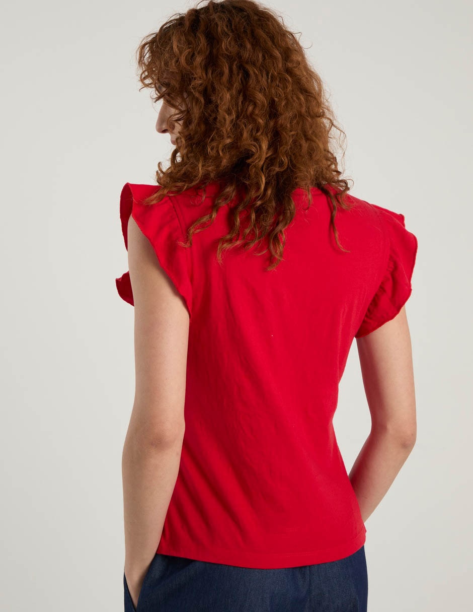 Playera manga corta cuello redondo para mujer 6