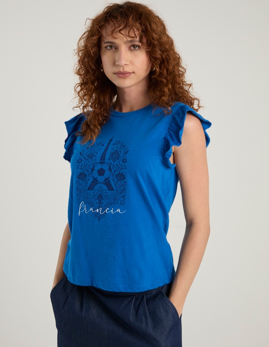 Playera manga corta cuello redondo para mujer Playera manga corta cuello redondo para mujer