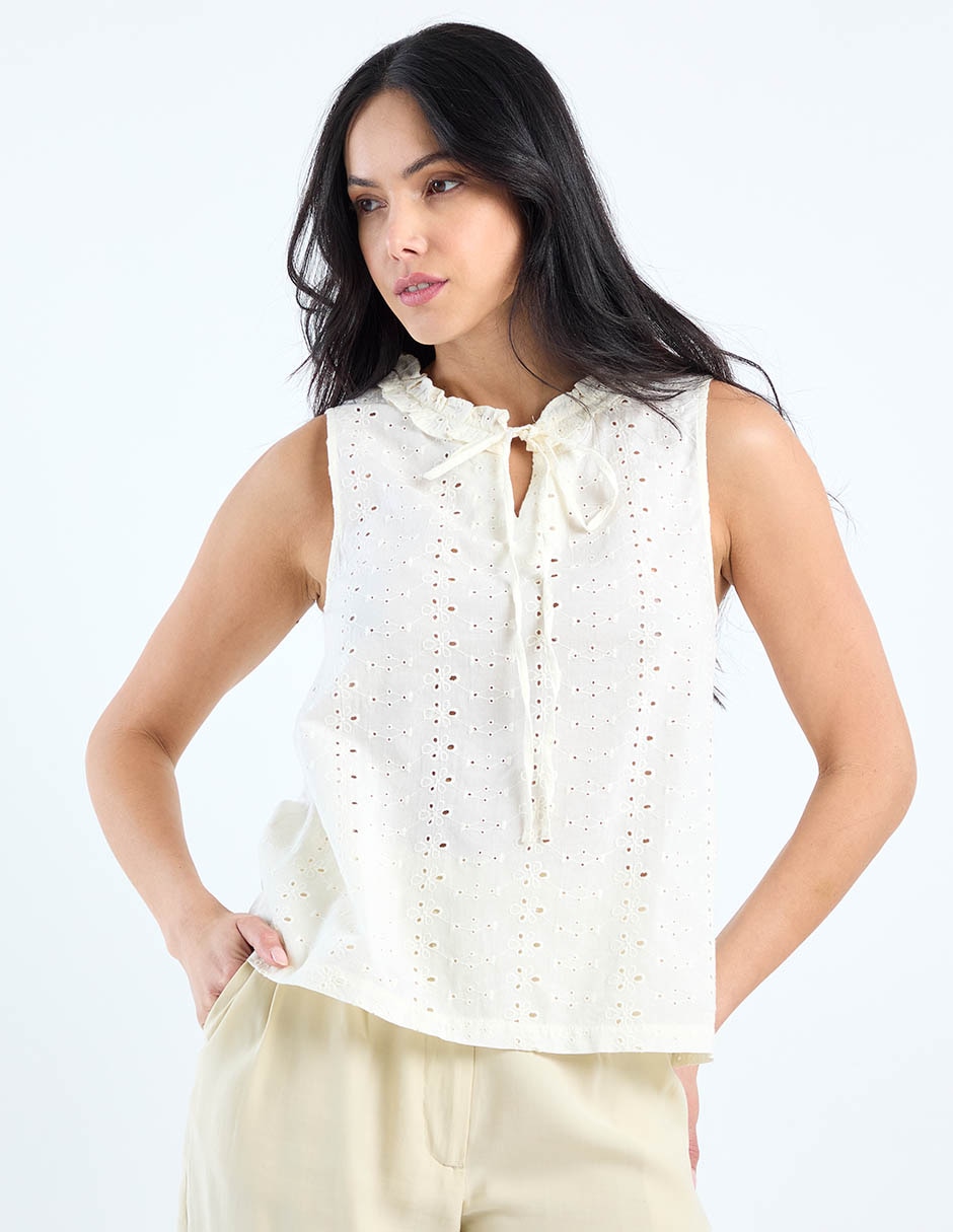 Blusa sin manga para mujer