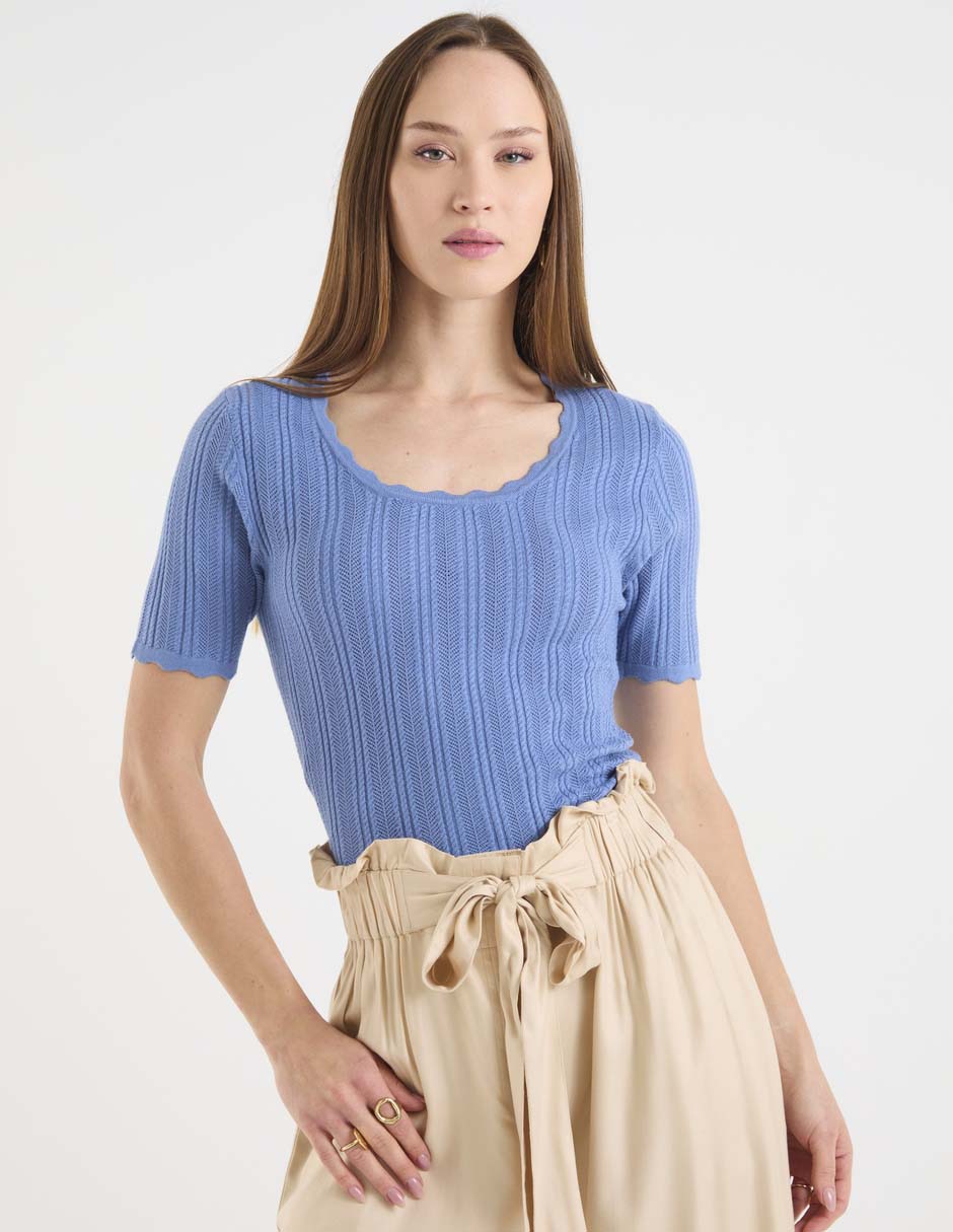 Blusa manga corta para mujer