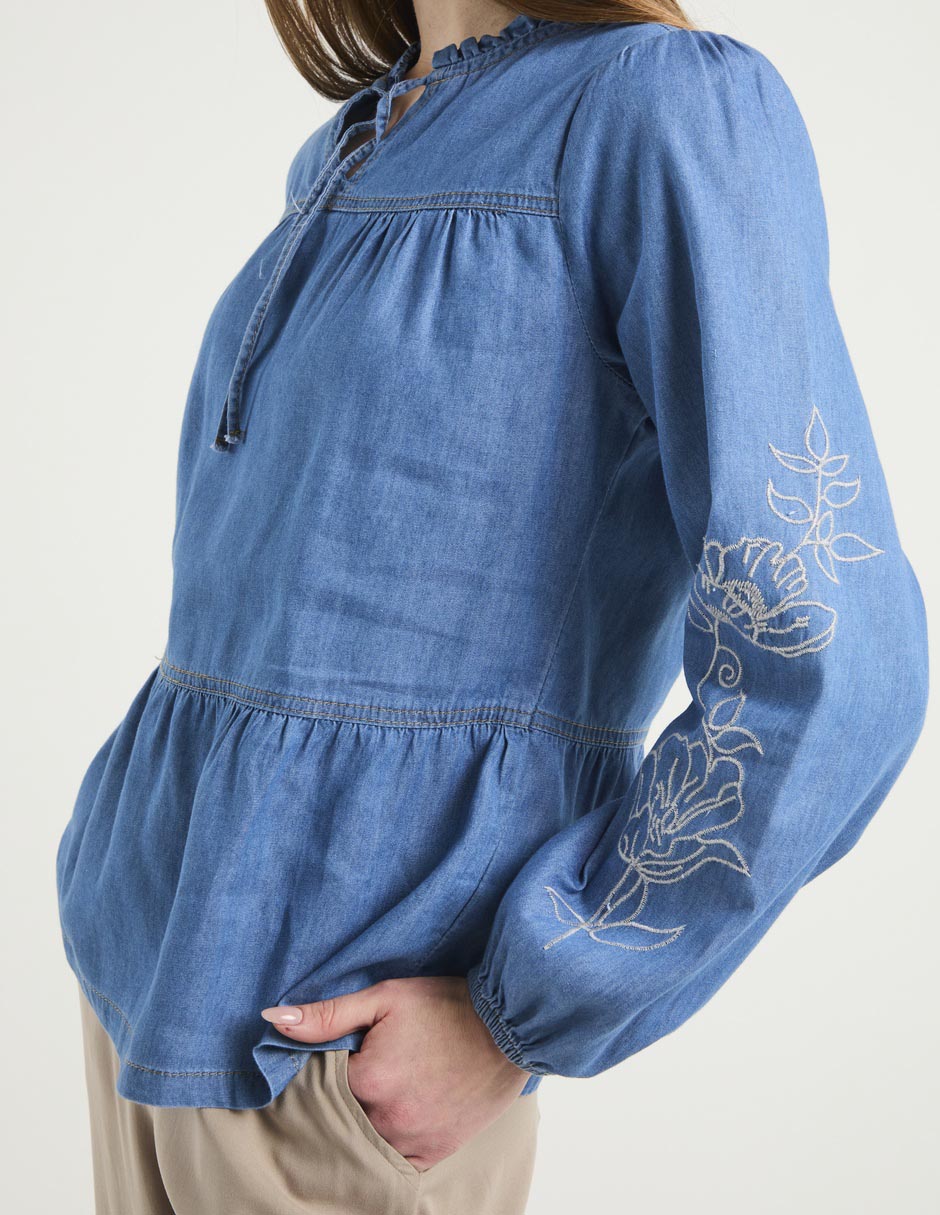 Blusa manga larga para mujer 4