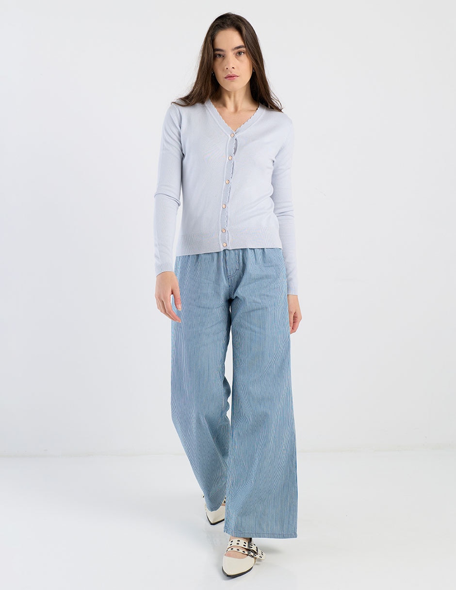 Jeans easy pant wide leg para mujer 2
