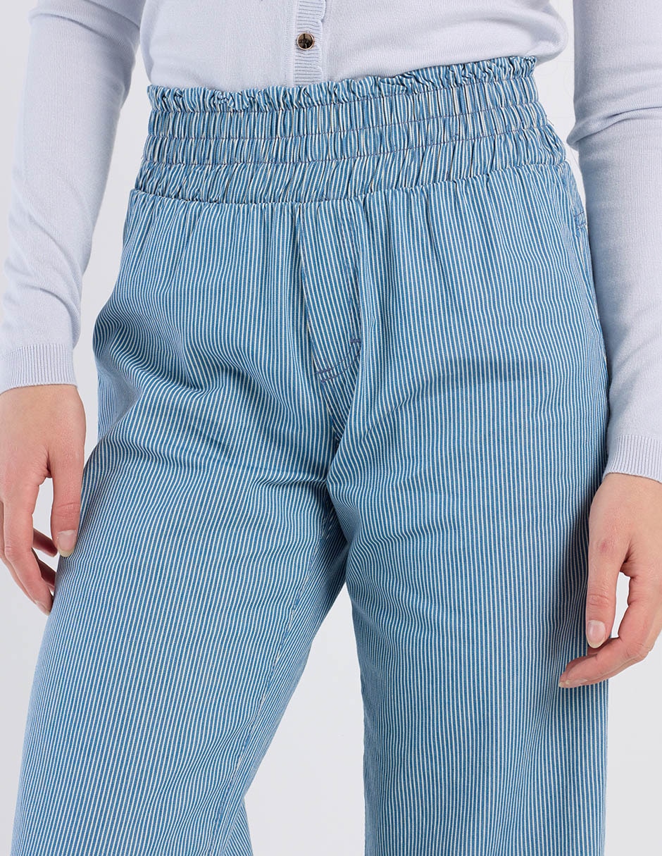 Jeans easy pant wide leg para mujer 4