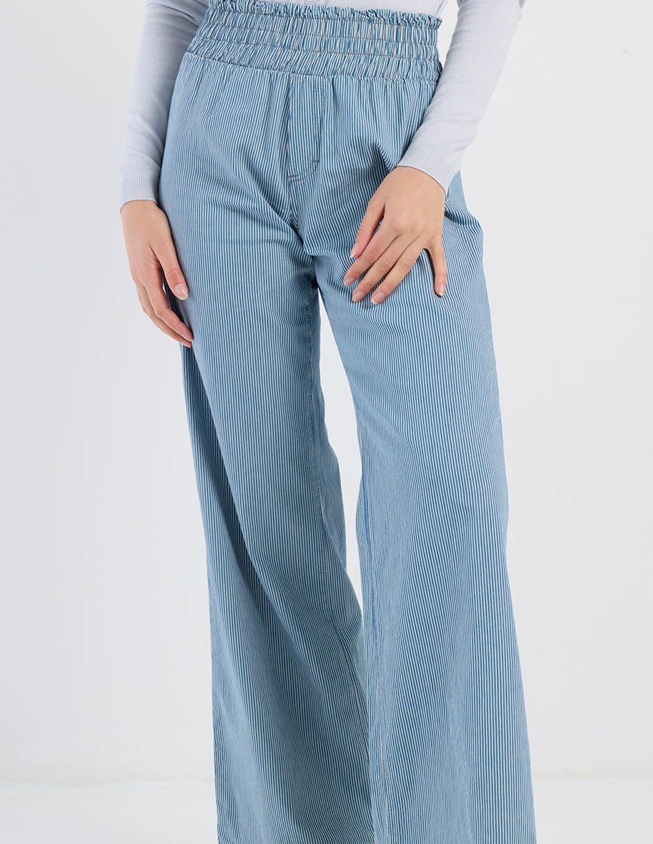 Jeans easy pant wide leg para mujer 5