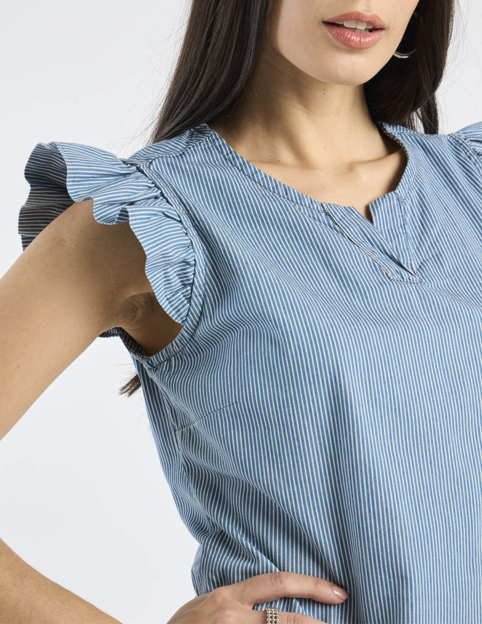 Blusa manga corta para mujer 5