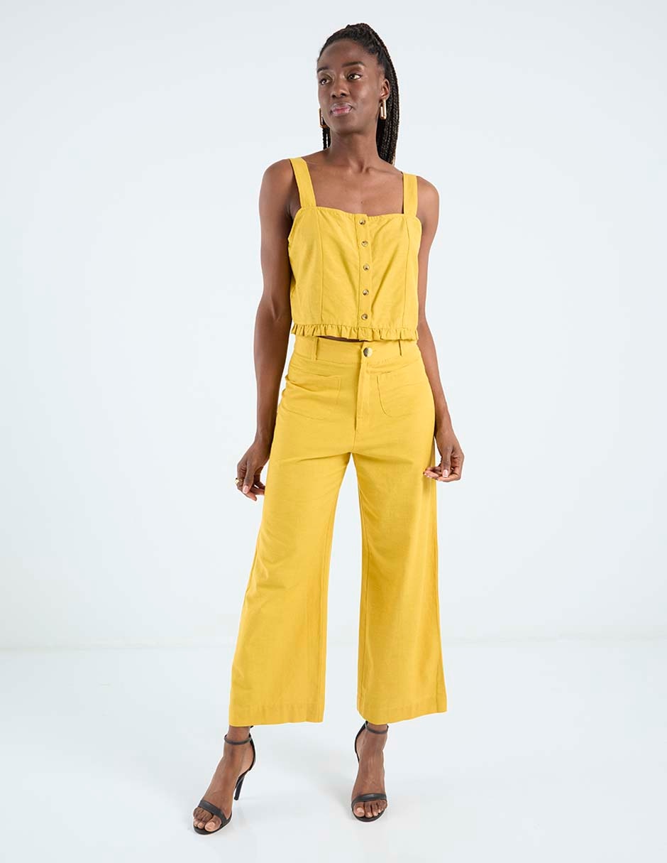 PANTALON WEEK BY WEEKEND, ECH, MOSTAZA