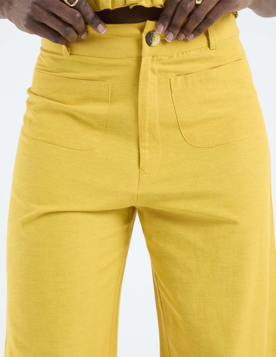 PANTALON WEEK BY WEEKEND, ECH, MOSTAZA