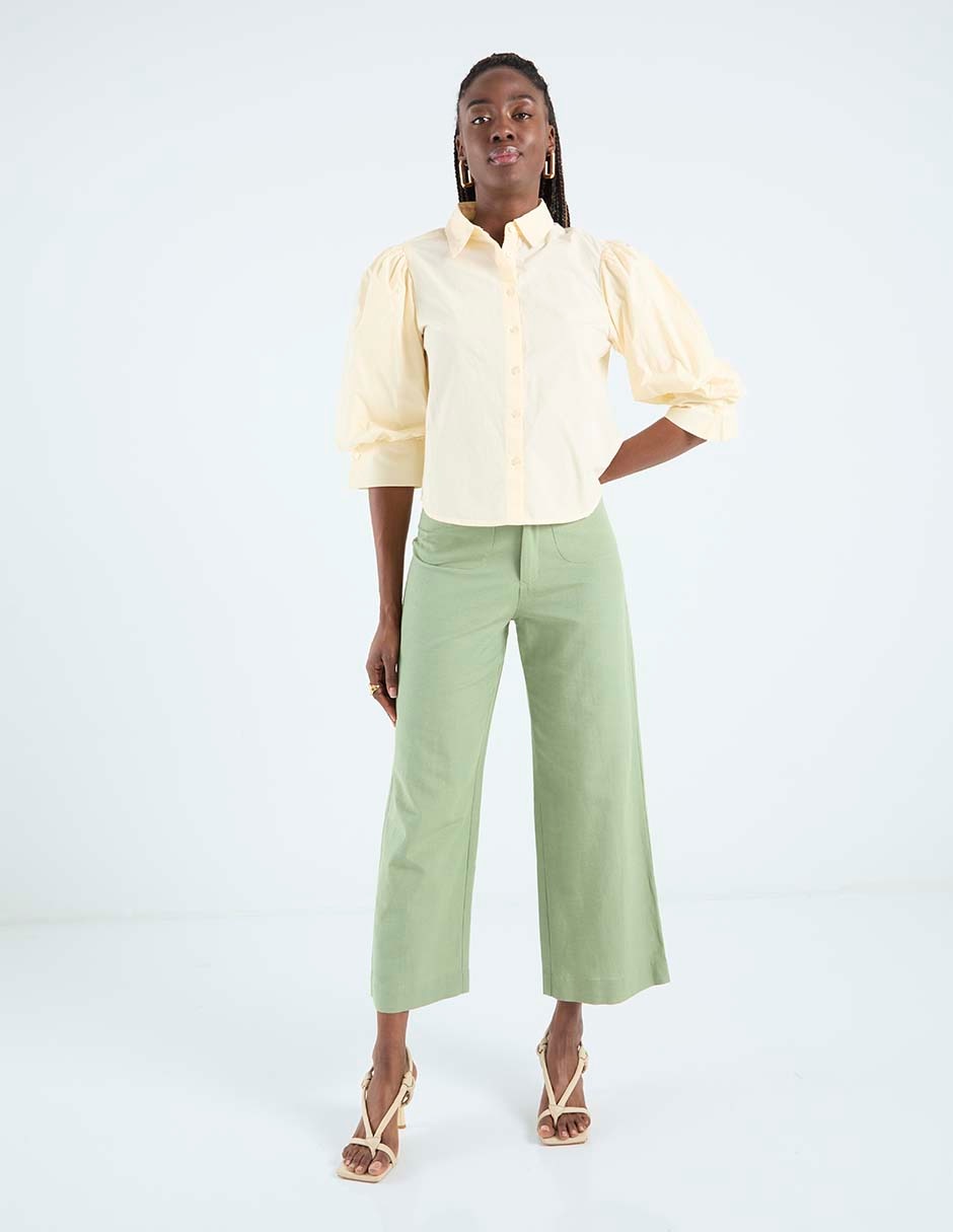Pantalón coulotte amplio para mujer 3