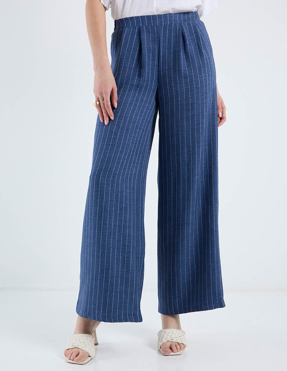 Pantalón acampanado wide leg para mujer
