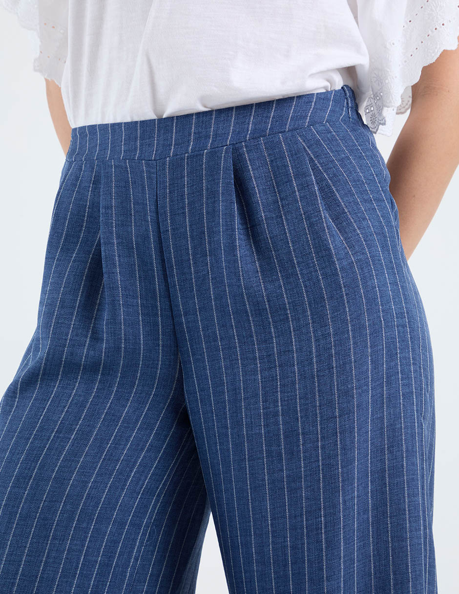 Pantalón acampanado wide leg para mujer 4