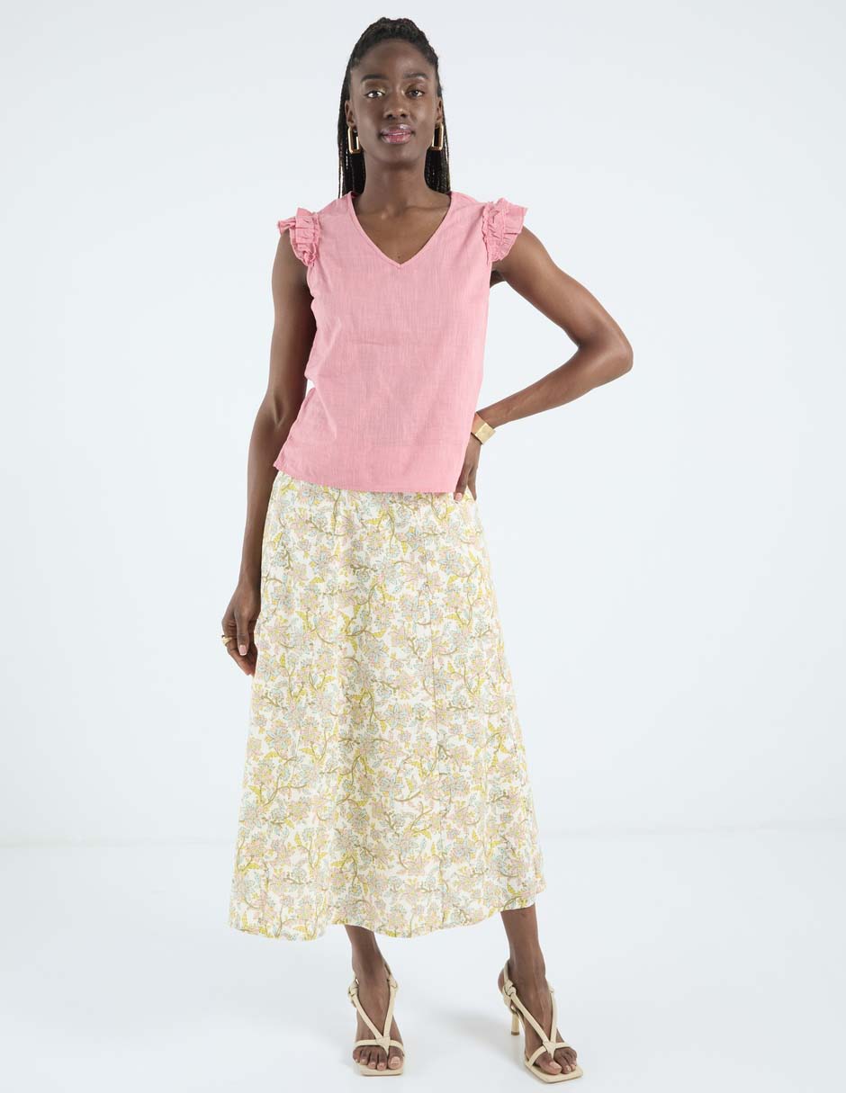 Falda crop a la cintura 3