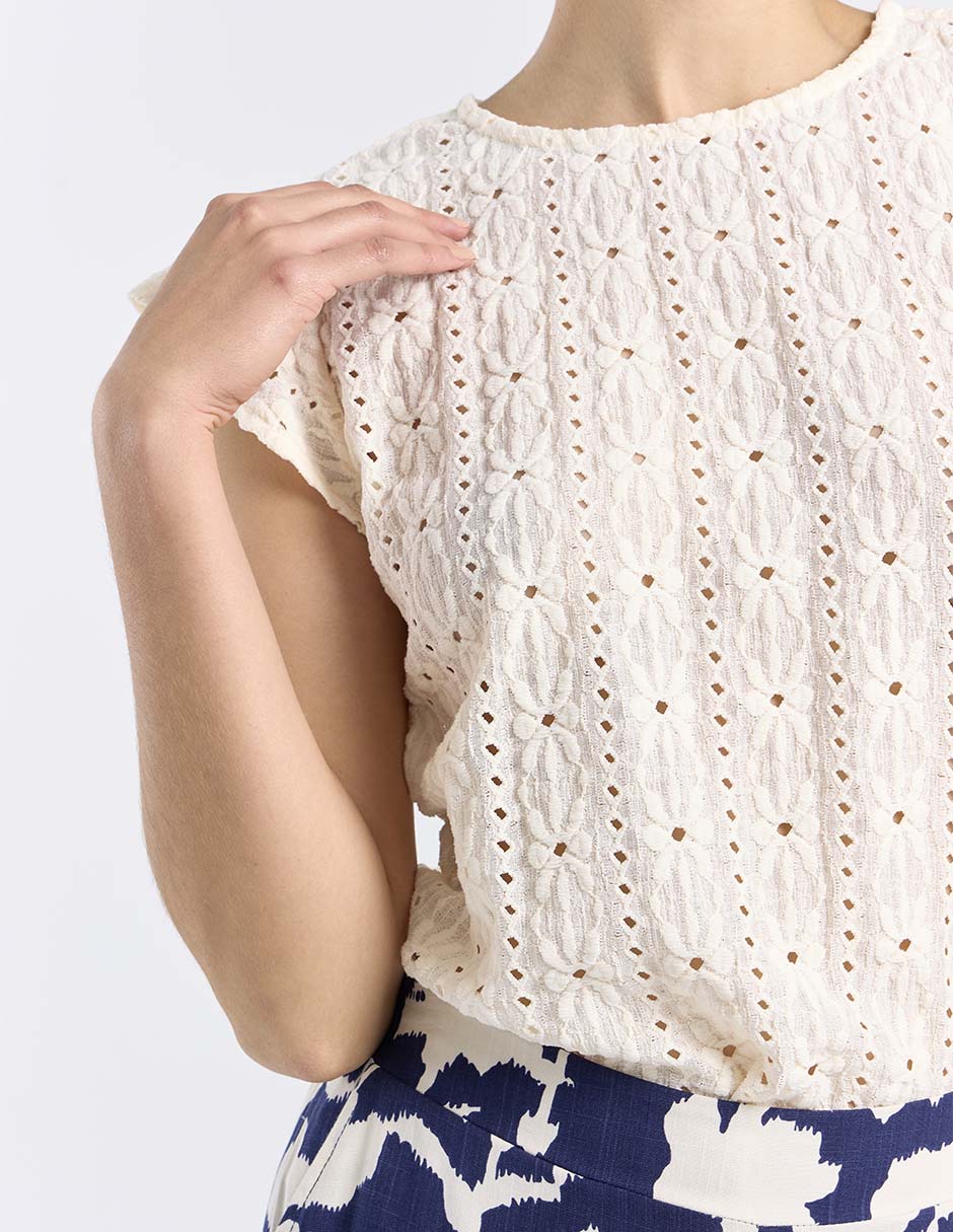 Blusa manga corta para mujer 4