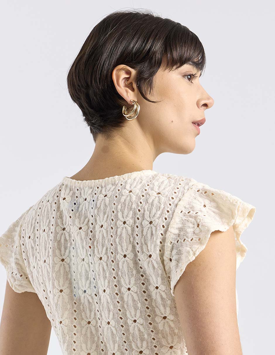 Blusa manga corta para mujer 5
