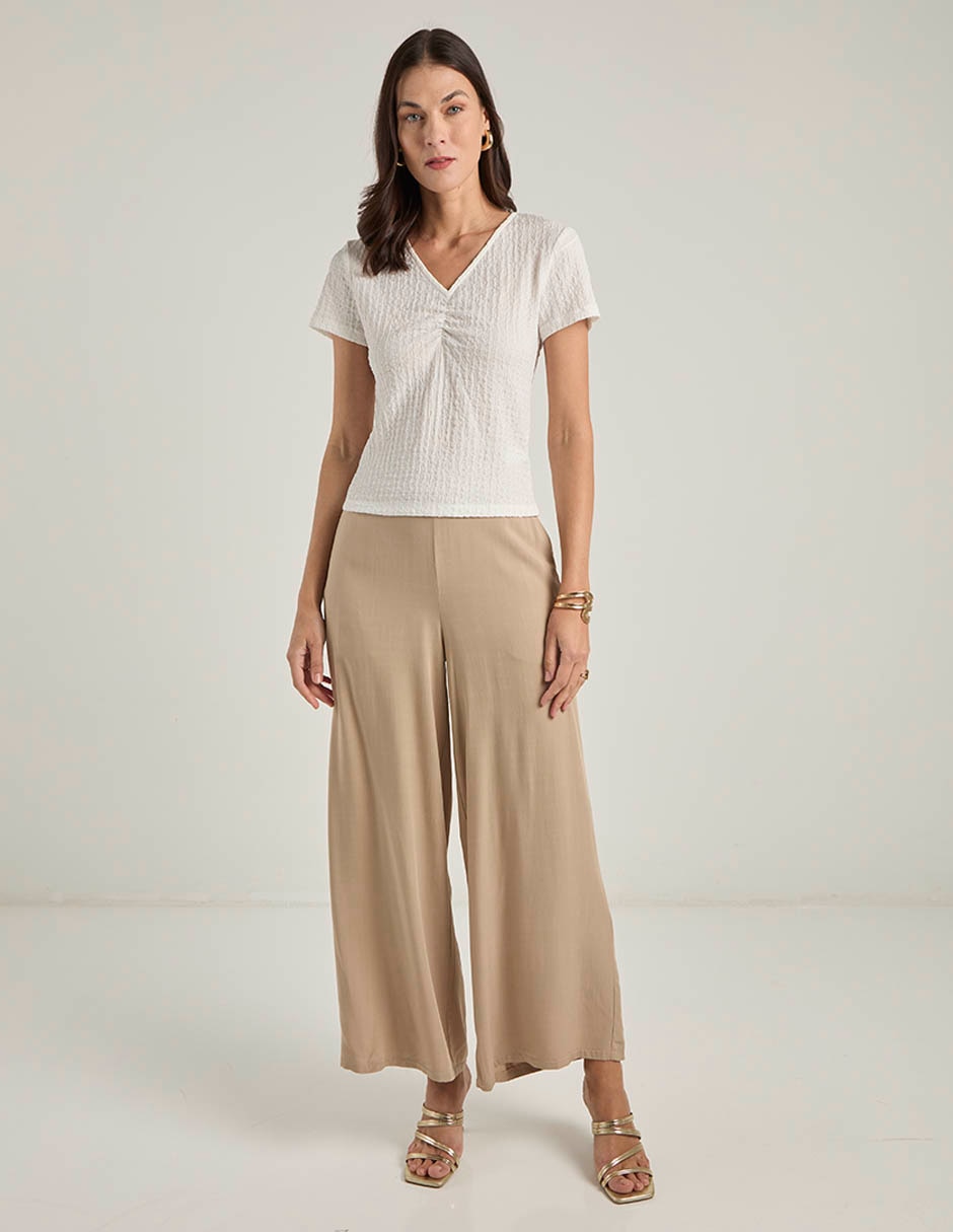 Pantalón relaxed palazzo para mujer 2