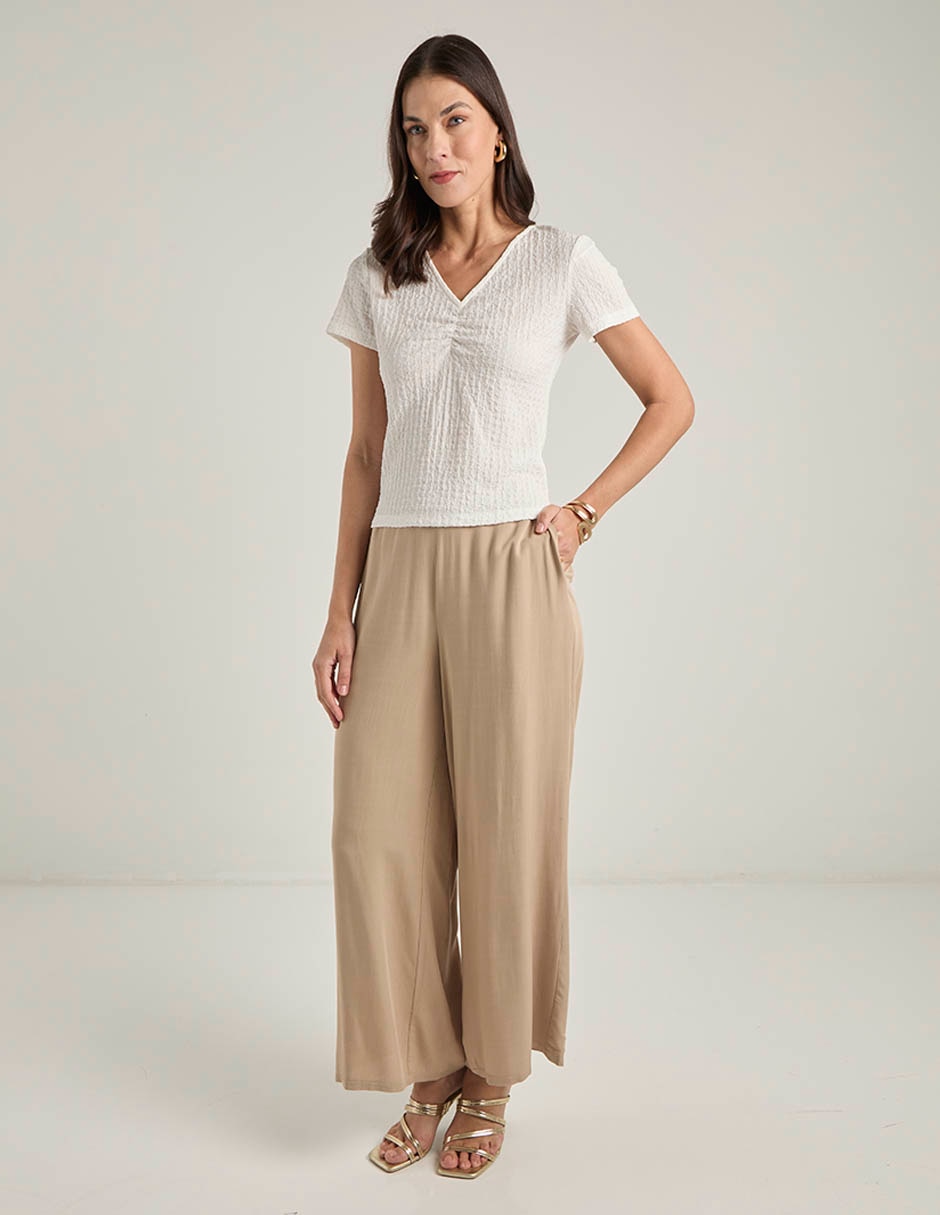 Pantalón relaxed palazzo para mujer 3