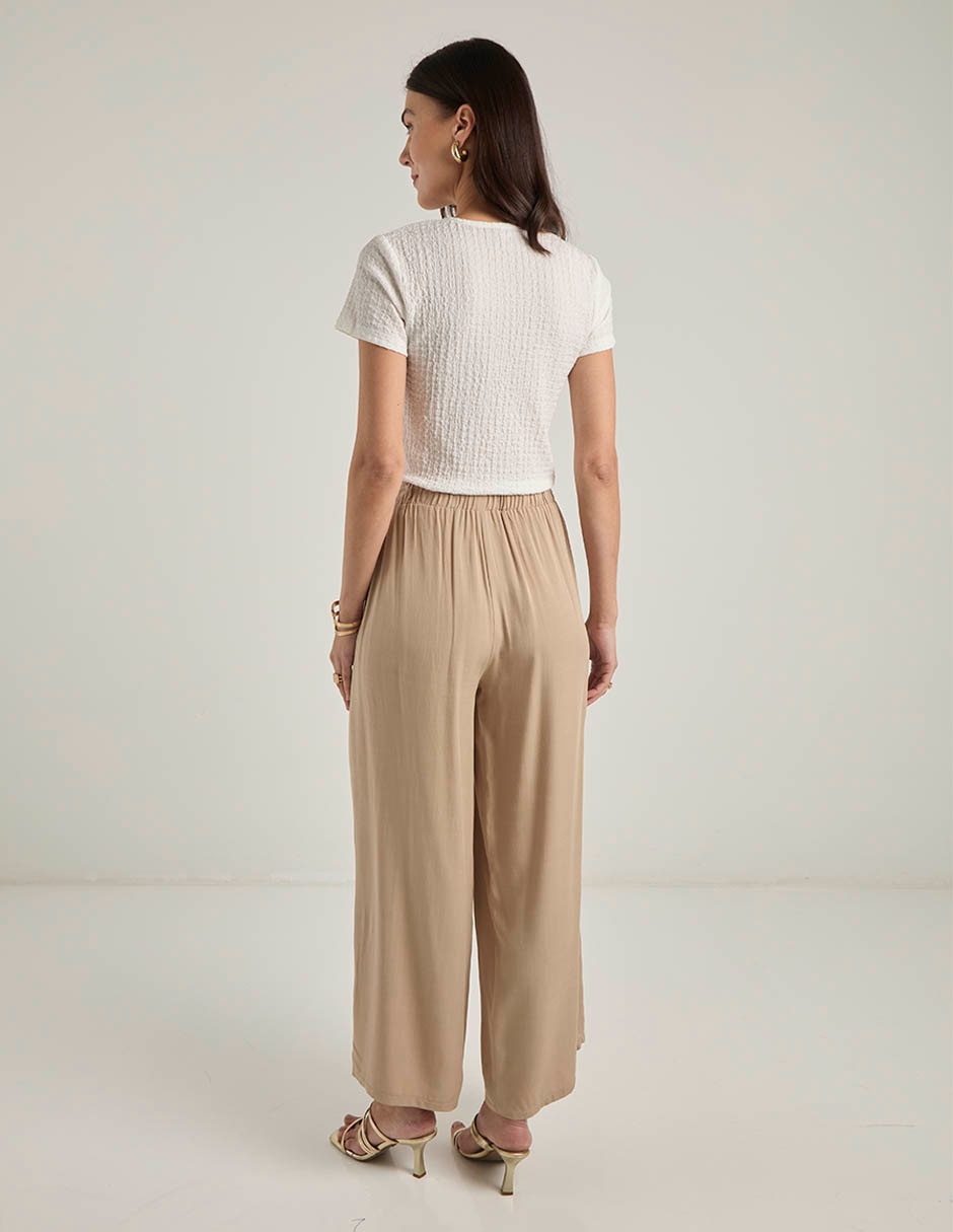 Pantalón relaxed palazzo para mujer 6