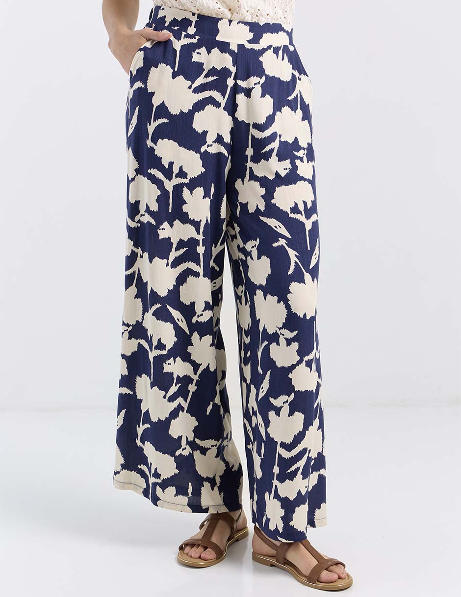 Pantalón relaxed palazzo para mujer