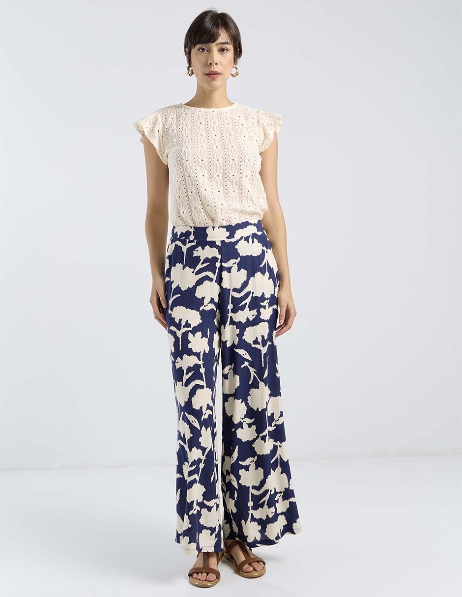 Pantalón relaxed palazzo para mujer 2