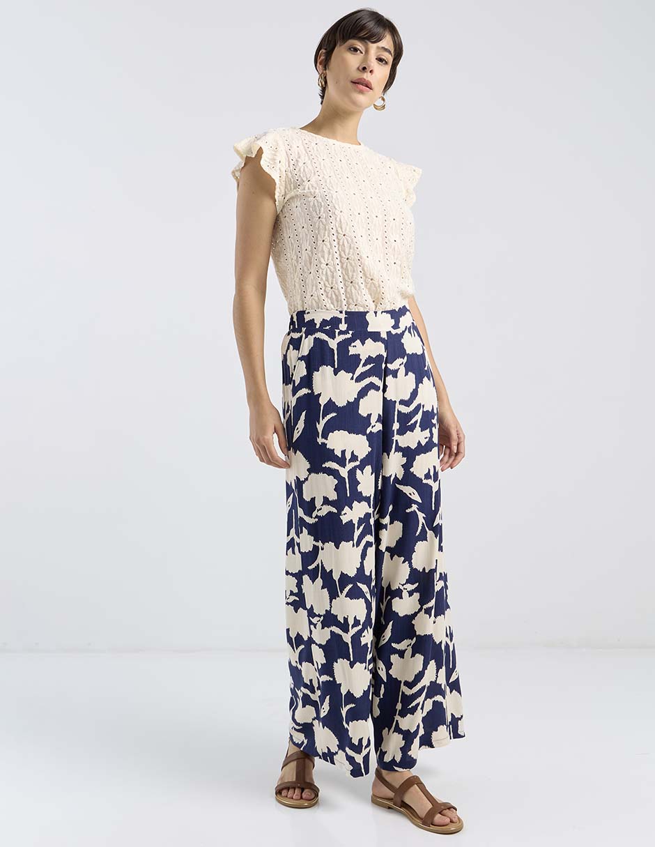Pantalón relaxed palazzo para mujer 3