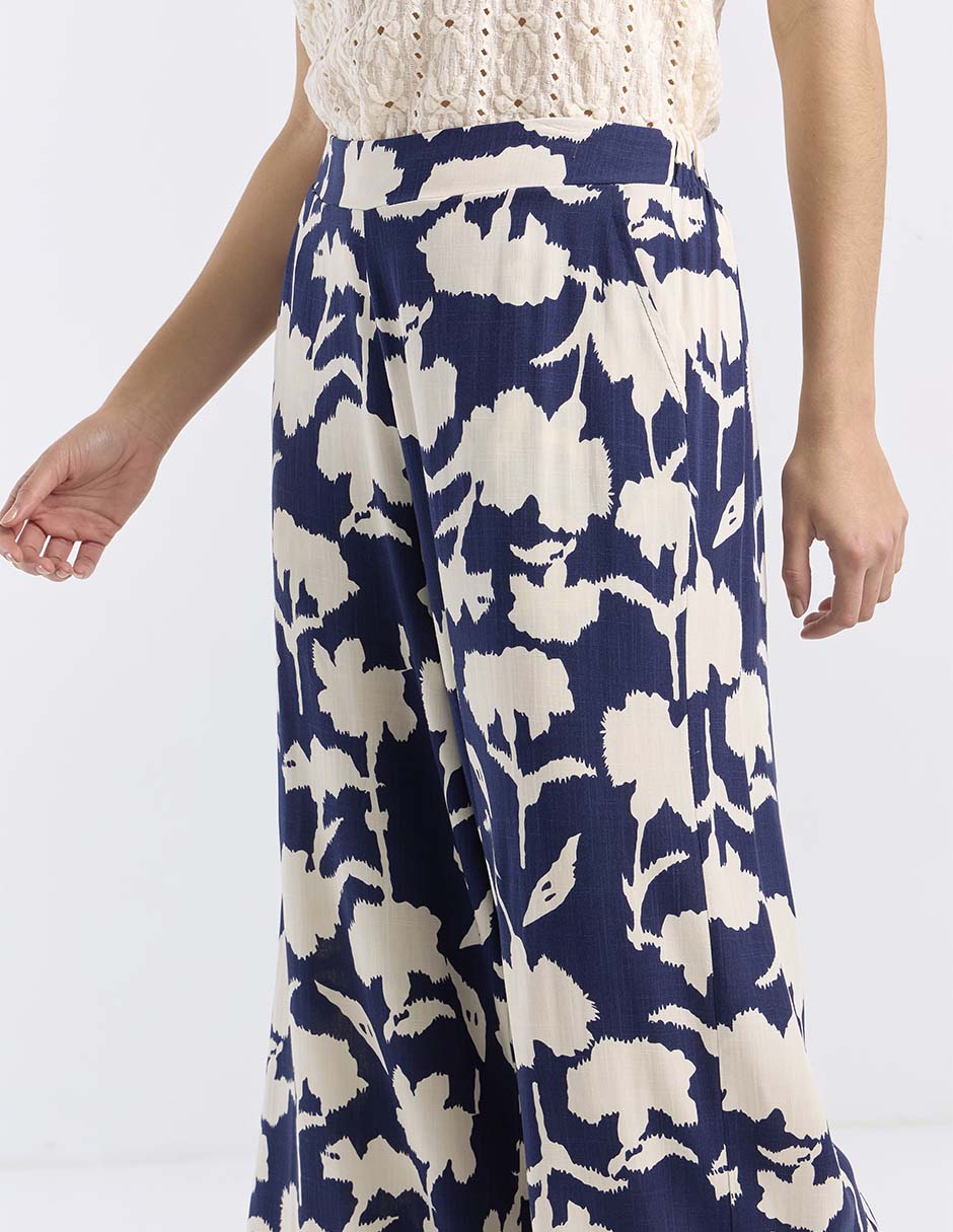 Pantalón relaxed palazzo para mujer 4