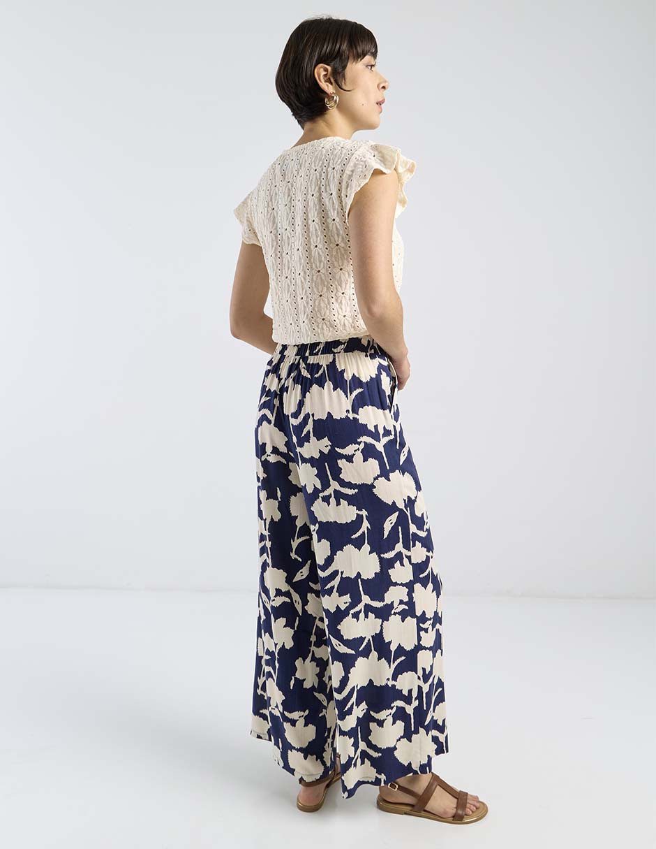 Pantalón relaxed palazzo para mujer 6