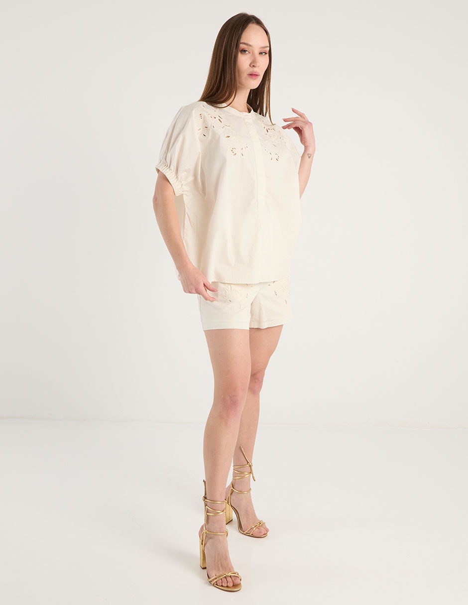 Blusa manga corta para mujer 3