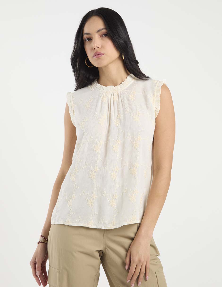 Blusa manga corta para mujer