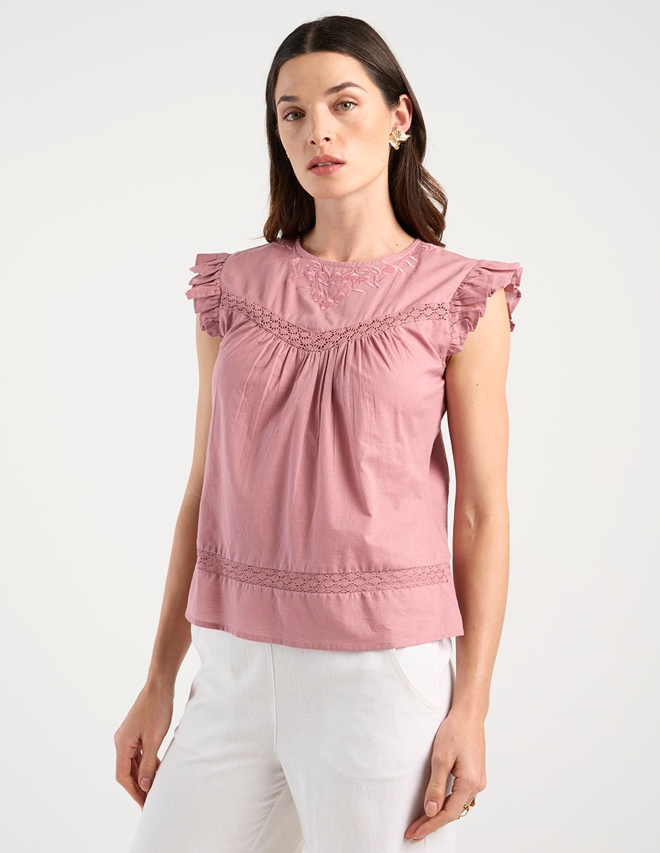 Blusa manga corta para mujer 2