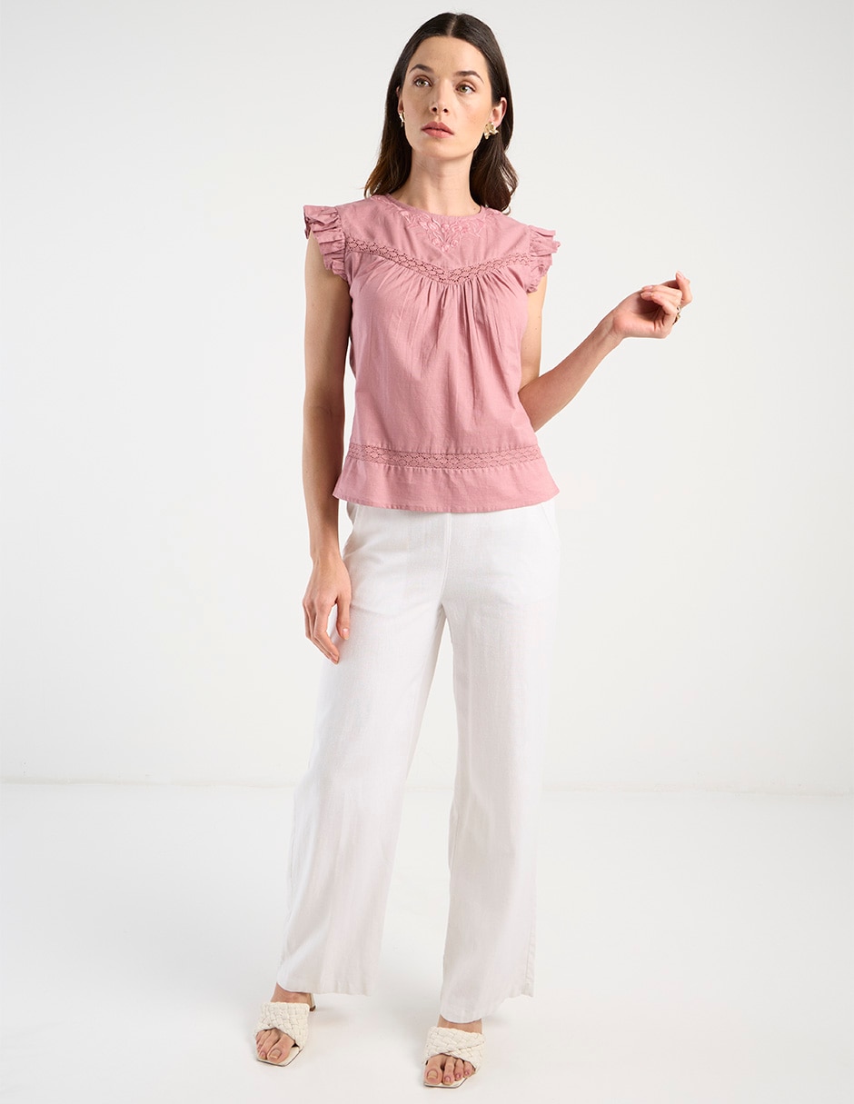 Blusa manga corta para mujer 3