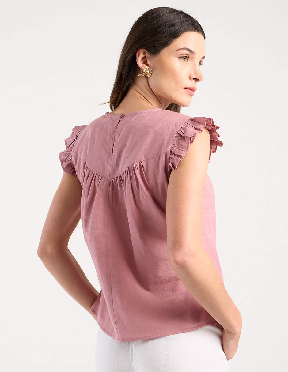 Blusa manga corta para mujer 6