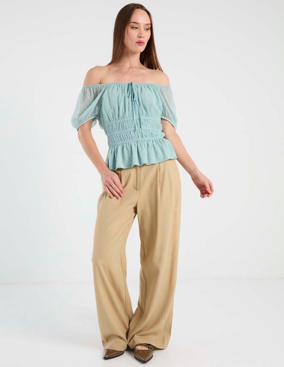 Blusa Week By Weekend manga corta para mujer