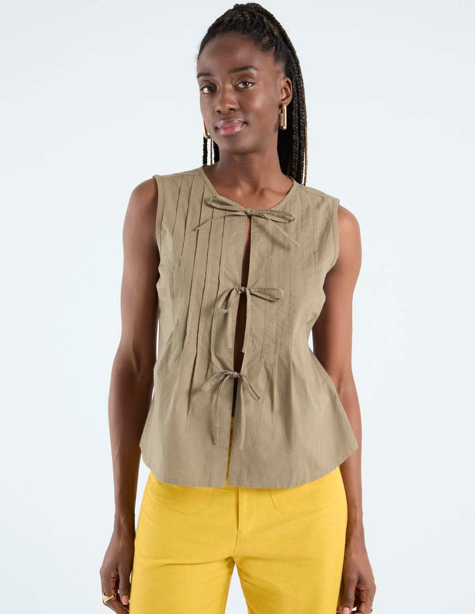 Blusa sin manga para mujer