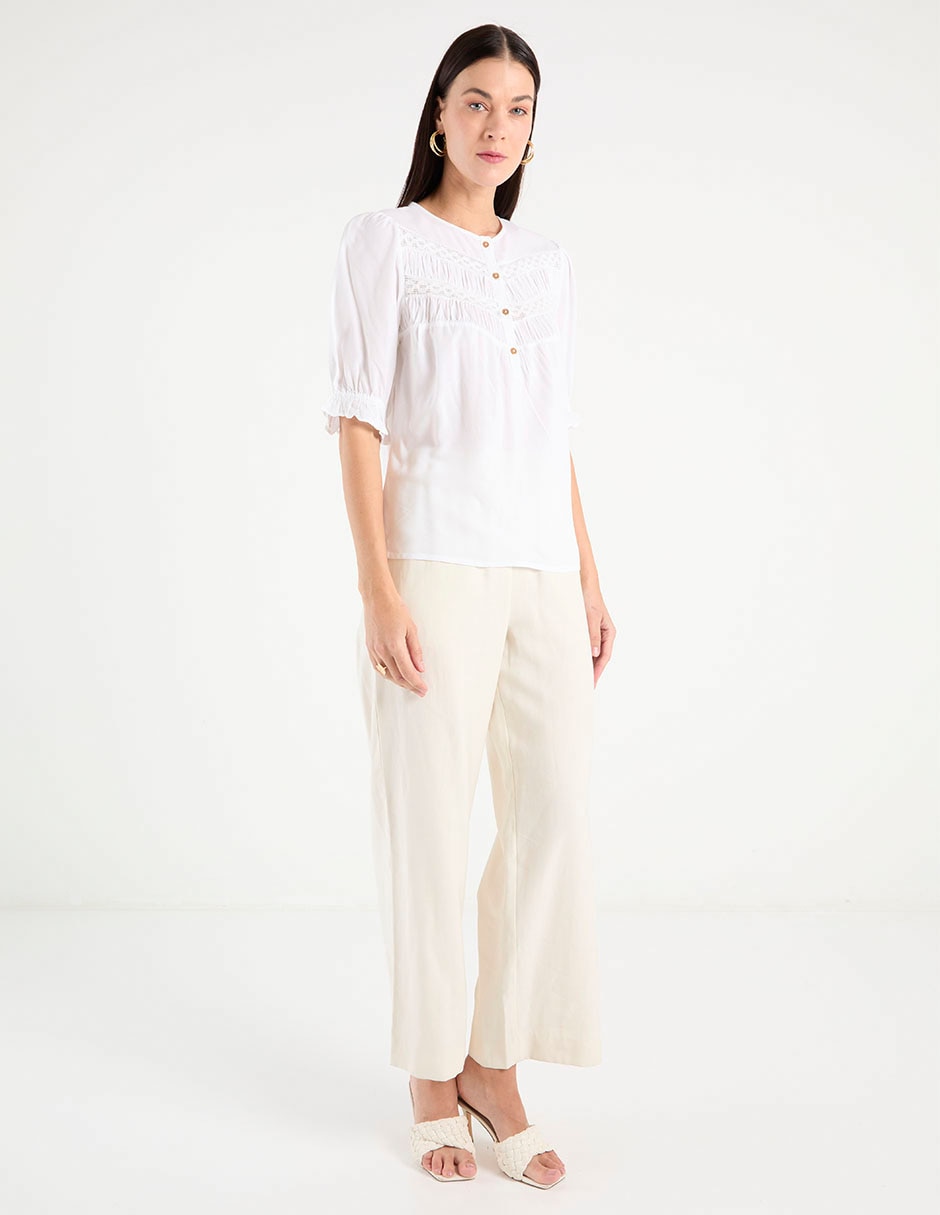 Blusa manga al codo para mujer 3